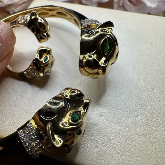 Cat bangle and ring set (sterling silver) - Picture 3 of 14